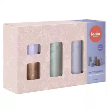 BOLSIUS Funky Freshness Lavender lahjasarja - 5-osainen kylpy- ja vartalosarja