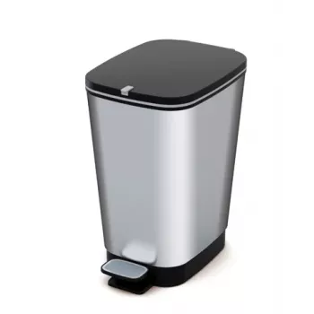 KIS Pedal Bucket Metallic Chic Bin M 25L teräs
