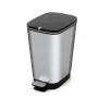 KIS Pedal Bucket Metallic Chic Bin M 25L teräs