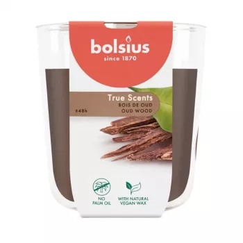 BOLSIUS True Scents tuoksukynttilä lasissa Oud Wood Ø97x85 mm