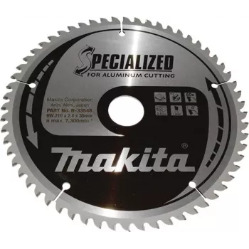 Makita B-33548 SPECIALIZED pyörösahanterä 210 x 30 mm, 60 hammasta, TCT, ATB, puulle & laminaatille
