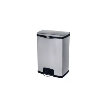 Rubbermaid Slim Jim 90L ruostumaton teräs poljinjäteastia, hopea/musta, etupoljin 1901999