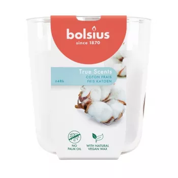 Bolsius True Scents tuoksukynttilä lasissa, Fresh Cotton, Ø97x85 mm