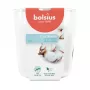 Bolsius True Scents tuoksukynttilä lasipurkissa, Fresh Cotton, Ø97x85 mm