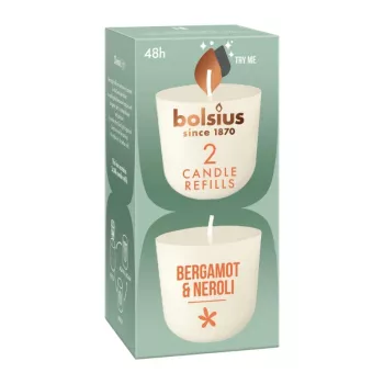 BOLSIUS Clean Light kynttilöiden täyttöpakkaus 2 kpl bergamotti & neroli
