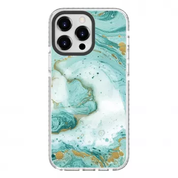 Evelatus Apple iPhone 15 Pro PC+TPU kuori MagSafe-yhteensopiva – sininen marmori