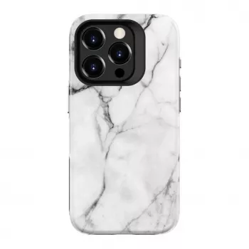 Evelatus Armor kuori Apple iPhone 15 Pro -puhelimeen – TPU+PC hybridi, marmori valkoinen Custom Print