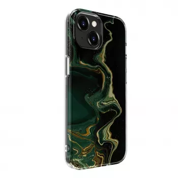 Evelatus Apple iPhone 15 PC marmori tummanvihreä kuori