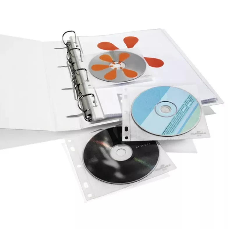 DURABLE 1 kpl CD-/DVD-kotelo Cover FILE rei'itettävä läpinäkyvä, 10 kpl