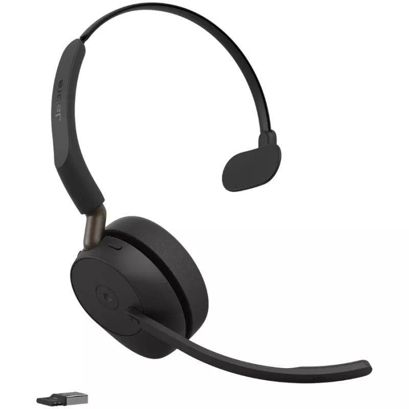 Jabra Evolve3 65 MS Mono Link 390a Bluetooth On-Ear -kuulokemikrofoni, musta