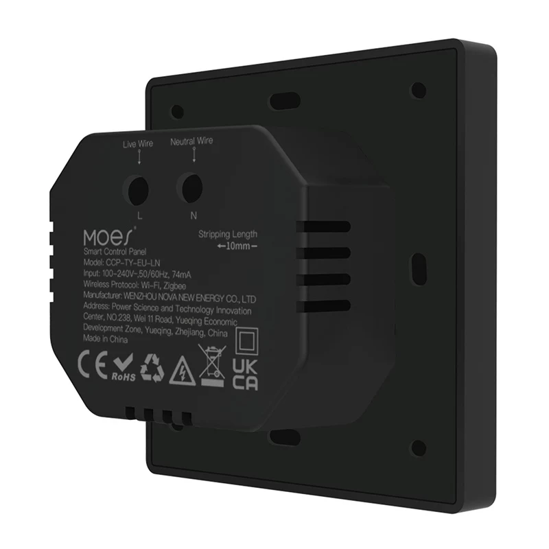 MOES CCP-TY-LN Wi-Fi/ZigBee ohjauspaneeli 4 tuuman LCD-näytöllä