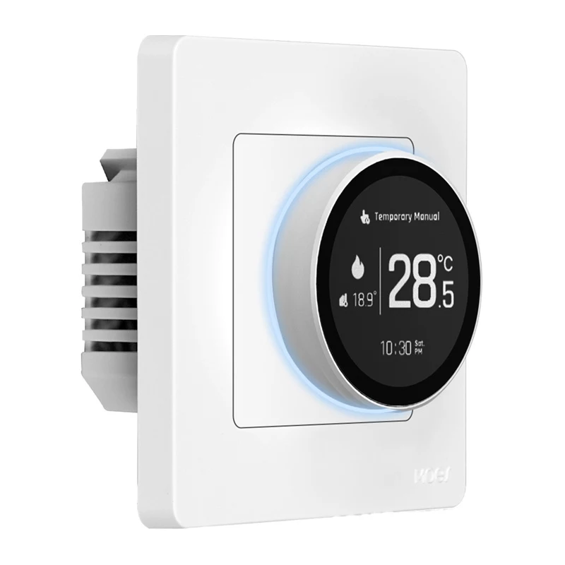MOES ZHT-SR-GB-WH-MS ZigBee älytermostaatti sähkölämmitykselle, valkoinen