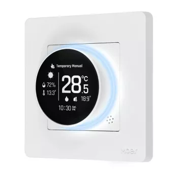MOES ZHT-SR-GA ZigBee-termoslaatti vesipohjaiselle lämmitykselle, valkoinen
