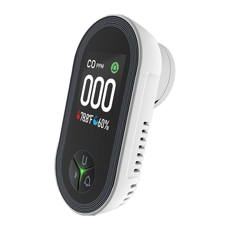 MOES S02-CO häkävaroitin, Zigbee 3.0, LCD-näyttö, 85 dB hälytys