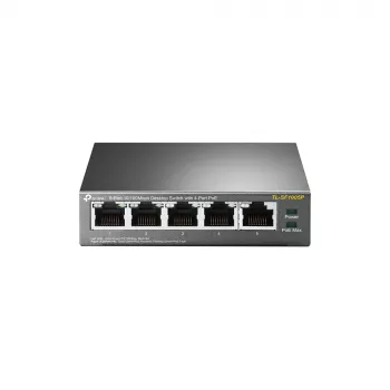 TP-Link TL-SF1005P 5-porttinen 10/100 Mbps Desktop PoE+ -kytkin, 4 PoE+ -porttia, 67W budjetti, Extend-tila