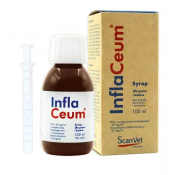 SCANVET InflaCeum nestemäinen nivelten tukiravintolisä koirille ja kissoille, 100 ml