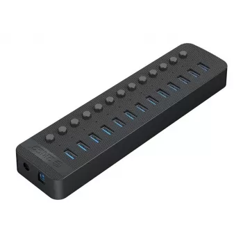 ORICO CT2U3-13AB-EU-BK-BP 13-porttinen USB 3.0 -keskitin 60W virtalähteellä, musta