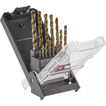 Einhell 249013 HSS-Co metallikierukkaporanteräsarja, 13 osaa, 1,5-6,5 mm, kobolttiseos, DIN 338, kärkihiottu