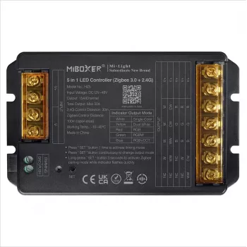 Synergy 21 LED-ohjain HC-sarja 5-in-1 DC12-48V Zigbee 3.0+ 2.4G HP 30A MiLight/Miboxer (HZ5)