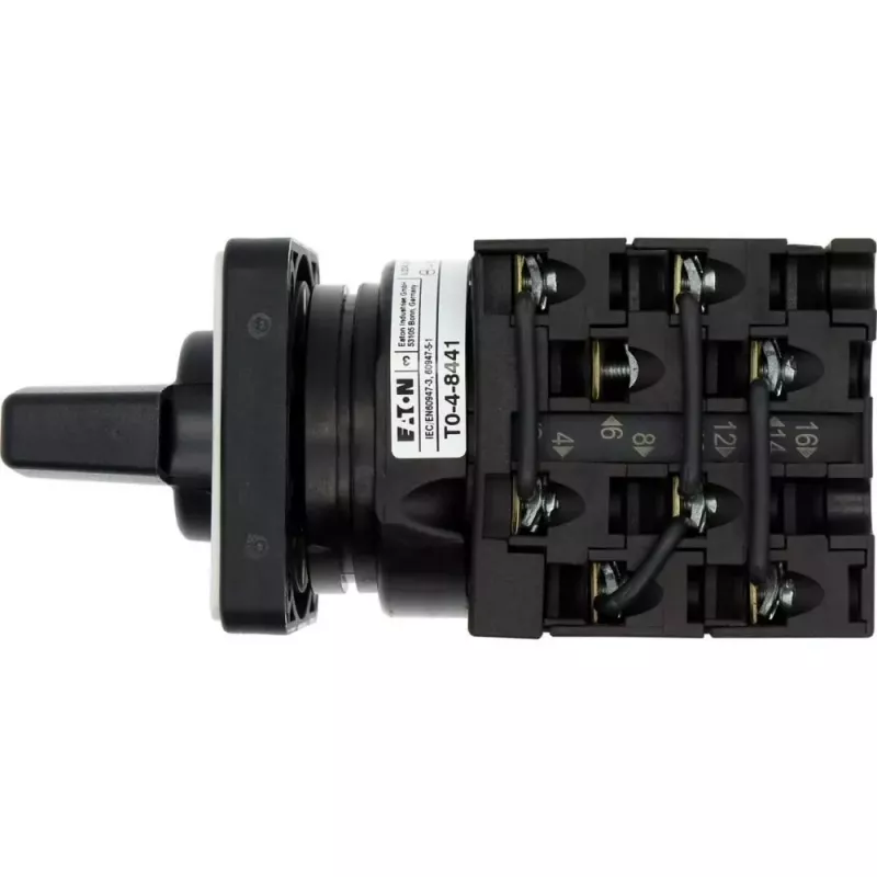 Eaton T0-4-8441/E 3-napainen ON-OFF kytkin, 20A, 690V, IP65, musta/valkoinen 043595