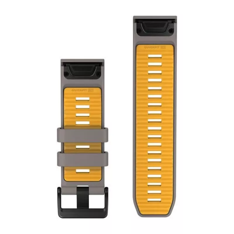 Garmin QuickFit 26 mm silikoniranneke kelloon liuskekivenharmaa/keltainen 010-14508-02