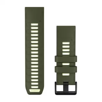Garmin QuickFit 26 mm silikoniranneke kelloihin - Olive Drab / Lemon 010-14508-01