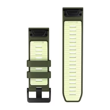 Garmin QuickFit 26 mm silikoniranneke kelloihin - Olive Drab / Lemon 010-14508-01
