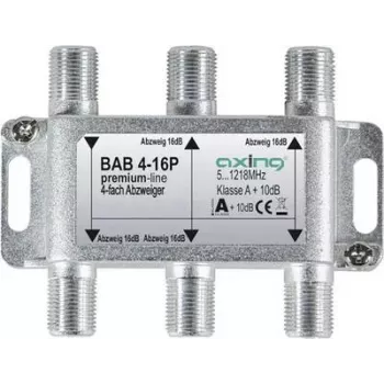 AXING BAB 4-16P - 4-haarainen satelliittihaaroitin, 16 dB haaroitusvaimennus, 5-2400 MHz, F-liittimet