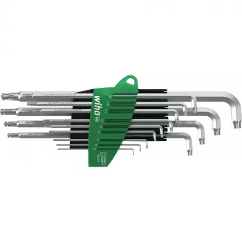 Wiha 366BETSZ13TS Torx pallopää kuusiokoloavainsarja, 13-osainen, titaaninharmaa, ErgoStar pidike 40979