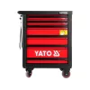 Yato YT-5530 7-laatikkoinen työpajavaunu teräs musta/punainen
