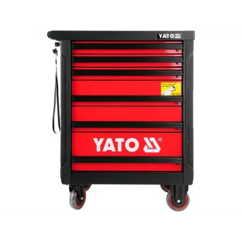 Yato YT-5530 7-laatikkoinen työpajavaunu teräs musta/punainen