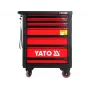 Yato YT-5530 7-laatikkoinen työpajavaunu teräs musta/punainen