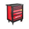 Yato YT-5530 7-laatikkoinen työpajavaunu teräs musta/punainen