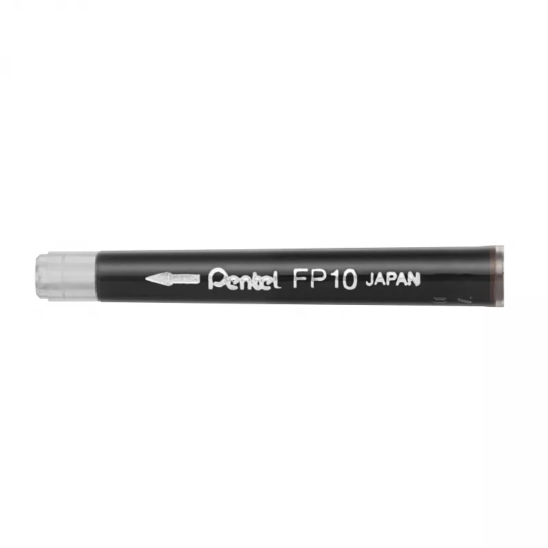 Pentel FP10-AO mustepatruunat sivellinkynille, musta, 4 kpl:n pakkaus
