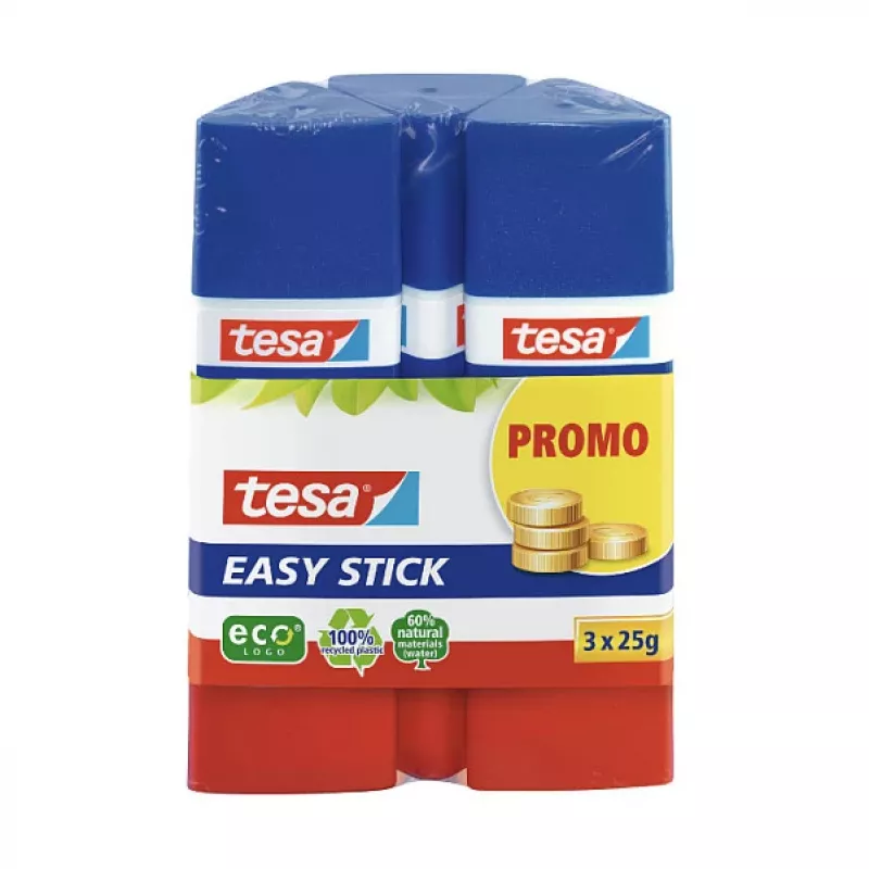 tesa EASY STICK ecoLOGO — 3 × 25 g — liimapuikot
