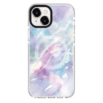 Evelatus Apple iPhone 15 Plus PC+TPU kuori MagSafe-yhteensopiva – Custom Marble Purple
