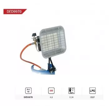 DEDRA kaasusäteilylämmitin pullolle 4,6kW