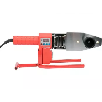 Yato YT-82251 muovihitsauslaite 800 W digitaalisella LCD-lämpötilansäädöllä, 100-550°C, 120-250 L/min ilmavirta, sisältää suuttimet ja hitsauspuikot
