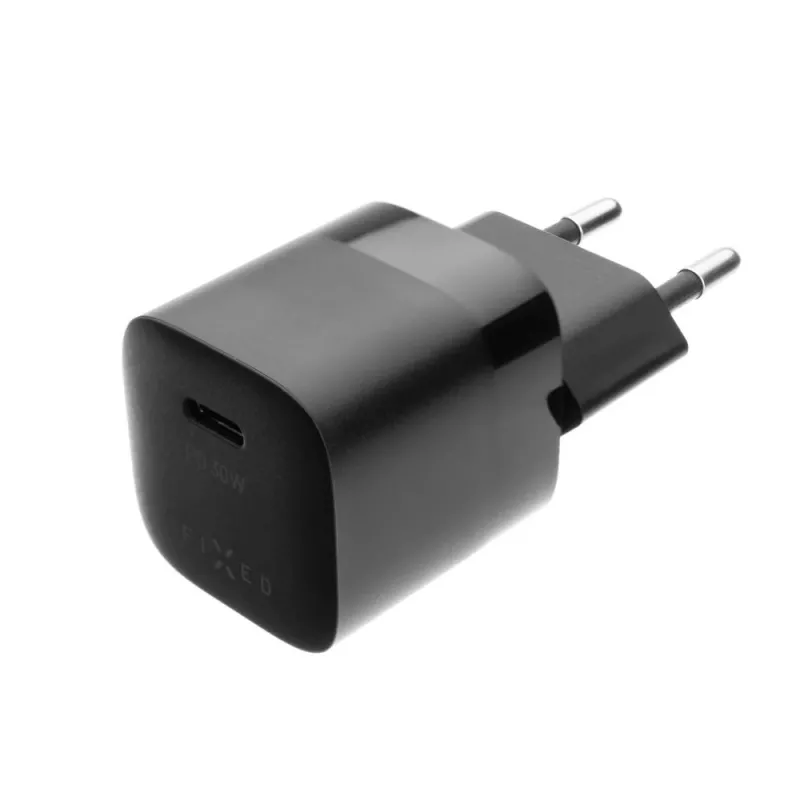Fixed Mini -seinälaturi USB-C-lähdöllä ja PD-tuella, 30W - musta FIXC30M-C-BK