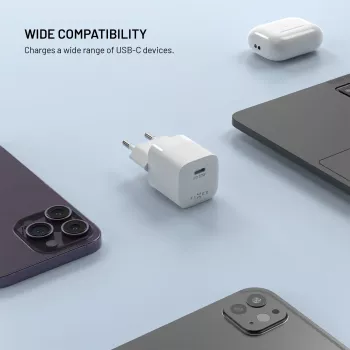 Fixed Mini USB-C GaN -laturi 30W - musta