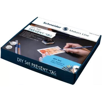 Schneider DIY-lahjalappusarja valkoinen kulta- ja hopeametallimarkereilla (ML85060902)