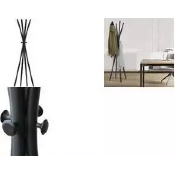 UNILUX TOTEM vapaasti seisova naulakko, 1750 mm, musta metalli, 8 koukkua 400188801