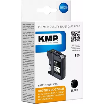 KMP B55 musta yhteensopiva mustekasetti Brother DCP-J4120DW, MFC-J4420DW, MFC-J4620DW, MFC-J4625DW, MFC-J5720DW 1531.4001