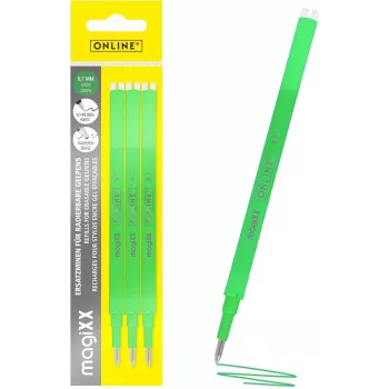 ONLINE magiXX geelikynän täyttö vihreä 0,7 mm 3 kpl (40165/3)
