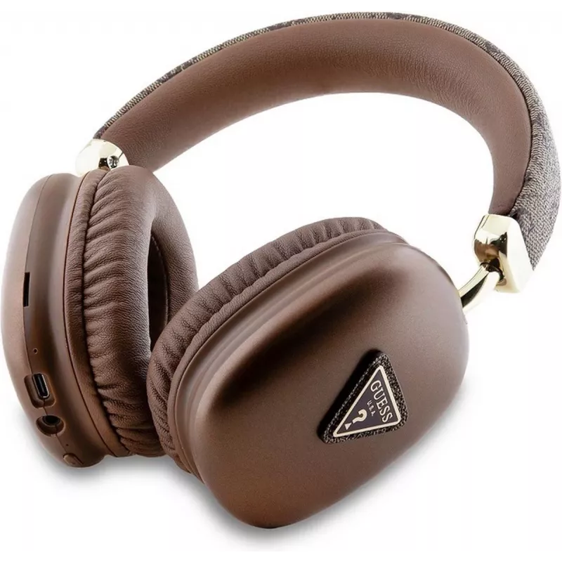 GUESS Bluetooth 5.3 -korvakuulokkeet 4G Triangle -logolla, ruskea