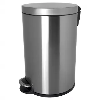HELIT Classic poljinroskakori 20 L ruostumaton teräs hopea anti-fingerprint pyöreä irrotettavalla sisäastialla H2403600