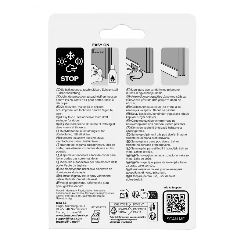 Tesa moll INSULATION tiivistysnauha ruskea 6 m x 9 mm x 4 mm (05422-00101-03)