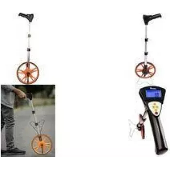 Bradas digitaalinen mittauspyörä teleskooppikahvalla ja kantolaukulla, 318 mm pyörä, taustavalaistu LCD, DIY-MW10-D/CB