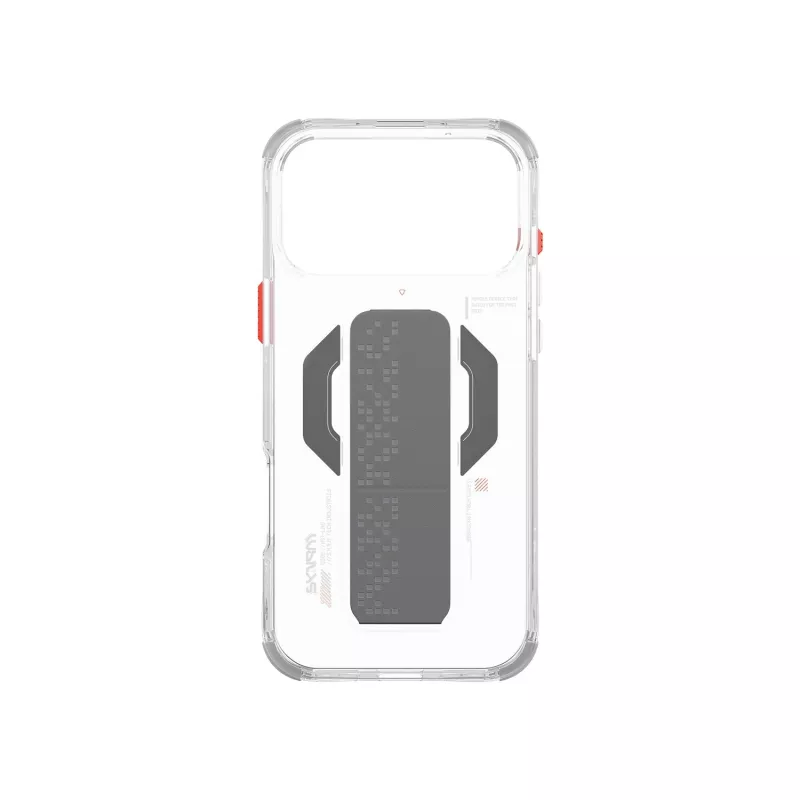 Skinarma Haxa magneettilataus + Grip Stand -läpinäkyvä kotelo iPhone 17 Pro