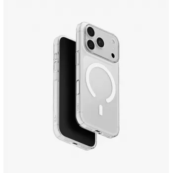UNIQ Hybrid kotelo iPhone 18 Pro / 17 Pro -malleille Magclick-latauksella Airsuit läpinäkyvä